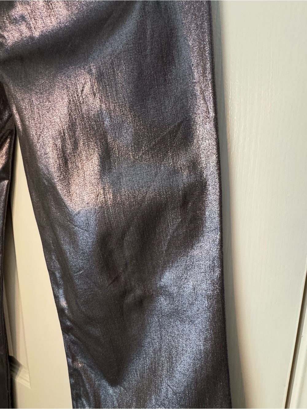 GAP Metallic Baby Boot Mid Rise Jeans in Dark Silver - Picture 5 of 6